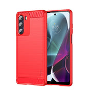 For Motorola Moto G200 5G / Edge S30 MOFI Gentleness Brushed Carbon Fiber Soft TPU Case(Red)