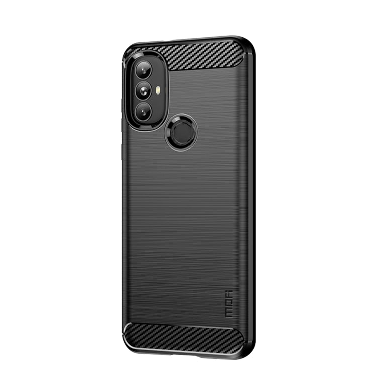 For Motorola Moto G Power 2022 MOFI Gentleness Brushed Carbon Fiber Soft TPU Case(Black)