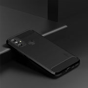 For Motorola Moto G Power 2022 MOFI Gentleness Brushed Carbon Fiber Soft TPU Case(Black)