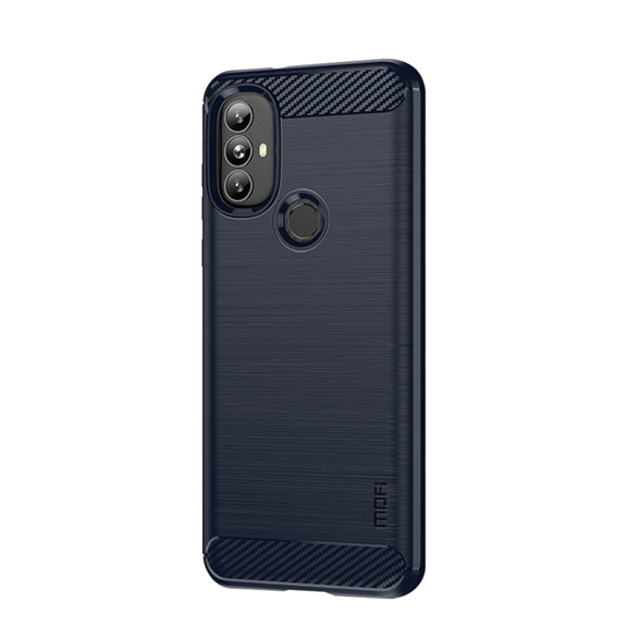For Motorola Moto G Power 2022 MOFI Gentleness Brushed Carbon Fiber Soft TPU Case(Blue)
