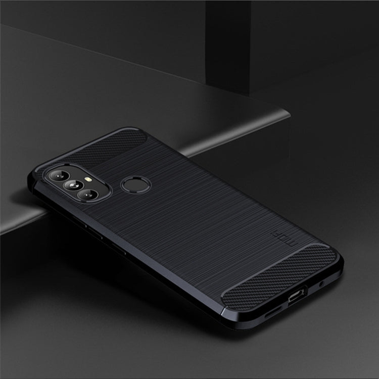For Motorola Moto G Power 2022 MOFI Gentleness Brushed Carbon Fiber Soft TPU Case(Blue)