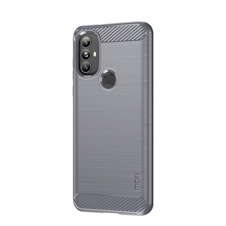 For Motorola Moto G Power 2022 MOFI Gentleness Brushed Carbon Fiber Soft TPU Case(Gray)