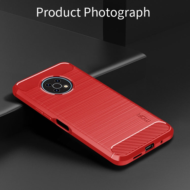 For Nokia G50 MOFI Gentleness Brushed Carbon Fiber Soft TPU Case(Red)