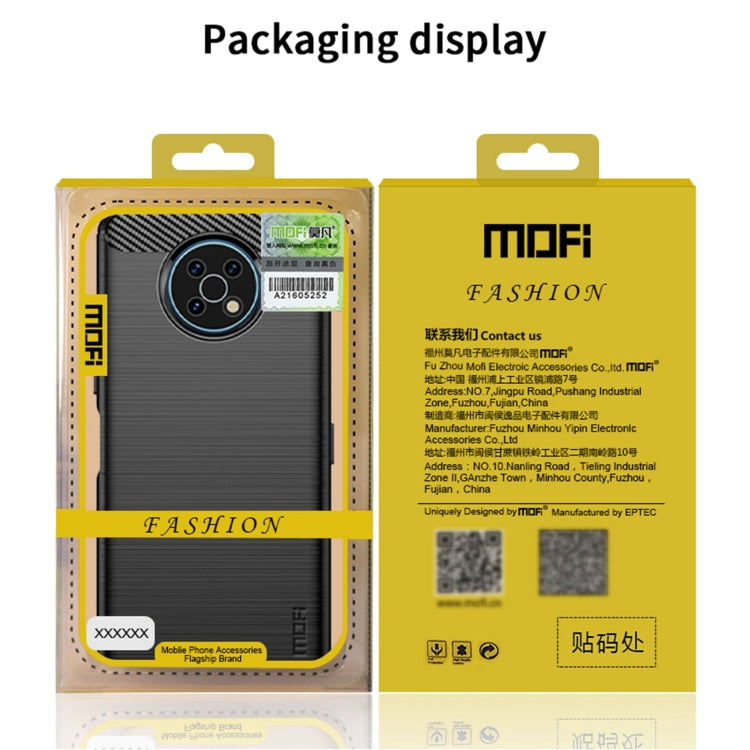 For Nokia G50 MOFI Gentleness Brushed Carbon Fiber Soft TPU Case(Red)