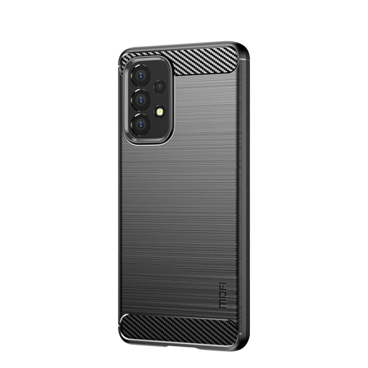 For Samsung Galaxy A53 5G MOFI Gentleness Brushed Carbon Fiber Soft TPU Case(Black)