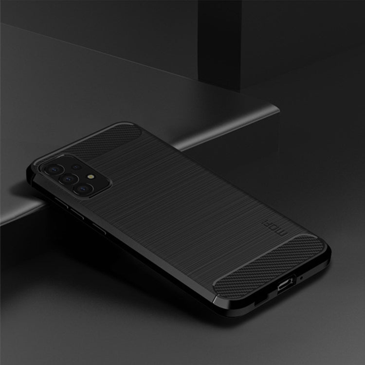 For Samsung Galaxy A53 5G MOFI Gentleness Brushed Carbon Fiber Soft TPU Case(Black)