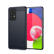 For Samsung Galaxy A53 5G  MOFI Gentleness Brushed Carbon Fiber Soft TPU Case(Blue)