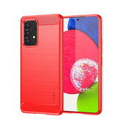 For Samsung Galaxy A53 5G MOFI Gentleness Brushed Carbon Fiber Soft TPU Case(Red)