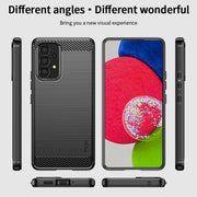 For Samsung Galaxy A53 5G MOFI Gentleness Brushed Carbon Fiber Soft TPU Case(Red)