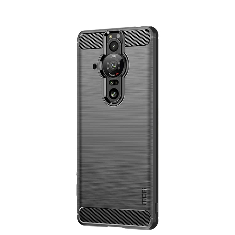 For Sony Xperia Pro-I MOFI Gentleness Brushed Carbon Fiber Soft TPU Case(Black)