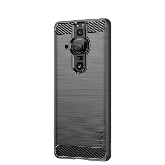 For Sony Xperia Pro-I MOFI Gentleness Brushed Carbon Fiber Soft TPU Case(Black)