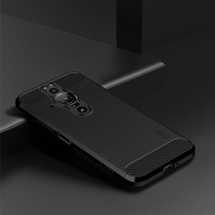 For Sony Xperia Pro-I MOFI Gentleness Brushed Carbon Fiber Soft TPU Case(Black)