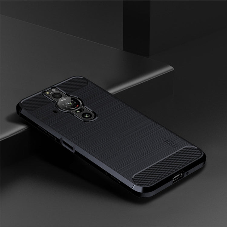 For Sony Xperia Pro-I MOFI Gentleness Brushed Carbon Fiber Soft TPU Case(Blue)