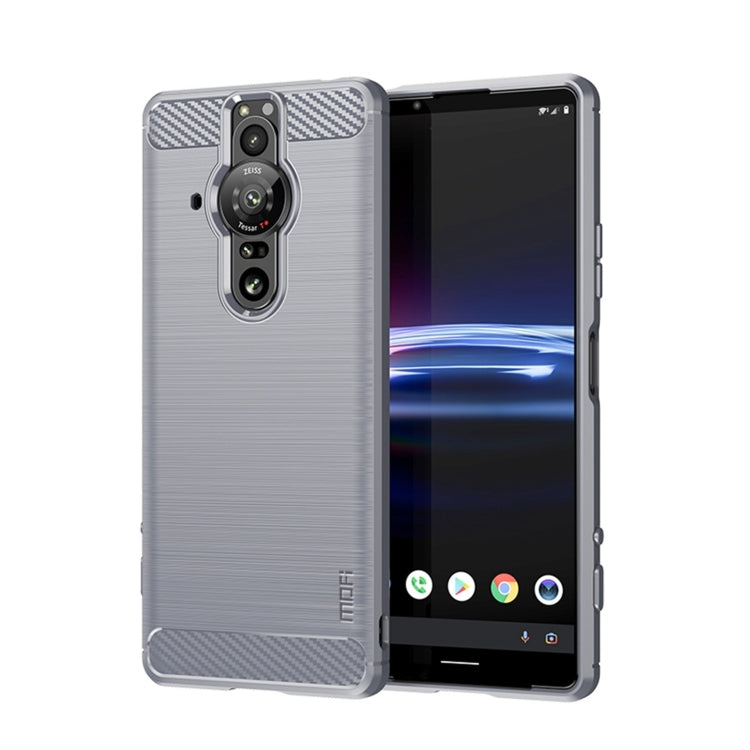 For Sony Xperia Pro-I MOFI Gentleness Brushed Carbon Fiber Soft TPU Case(Grey)