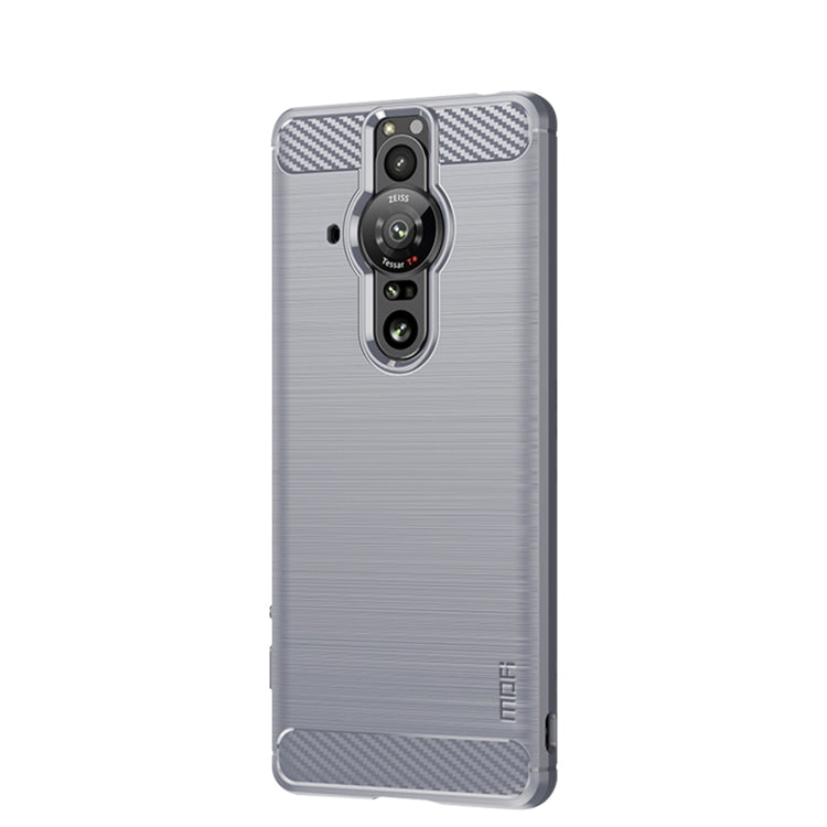 For Sony Xperia Pro-I MOFI Gentleness Brushed Carbon Fiber Soft TPU Case(Grey)