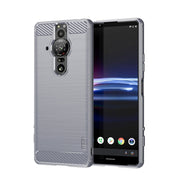 For Sony Xperia Pro-I MOFI Gentleness Brushed Carbon Fiber Soft TPU Case(Grey)