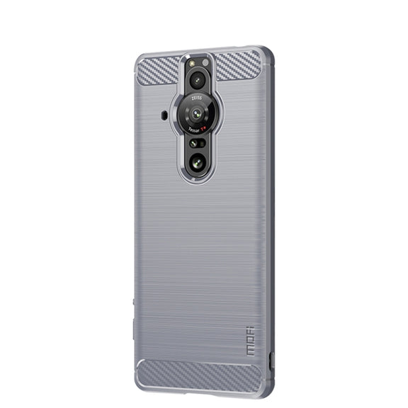 For Sony Xperia Pro-I MOFI Gentleness Brushed Carbon Fiber Soft TPU Case(Grey)