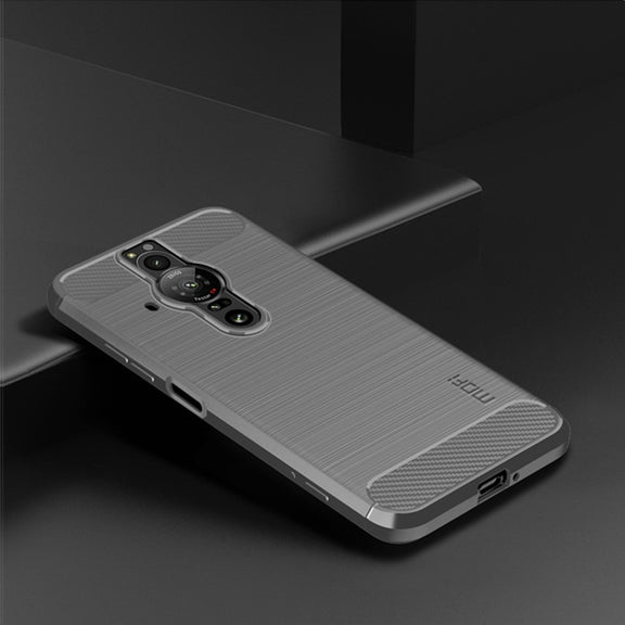 For Sony Xperia Pro-I MOFI Gentleness Brushed Carbon Fiber Soft TPU Case(Grey)
