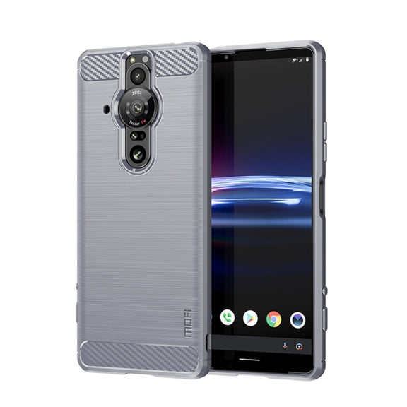 For Sony Xperia Pro-I MOFI Gentleness Brushed Carbon Fiber Soft TPU Case(Grey)