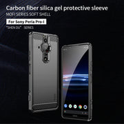 For Sony Xperia Pro-I MOFI Gentleness Brushed Carbon Fiber Soft TPU Case(Red)