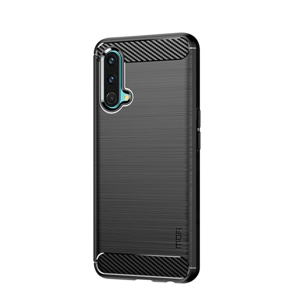 For OnePlus Nord CE 5G MOFI Gentleness Brushed Carbon Fiber Soft TPU Case(Black)