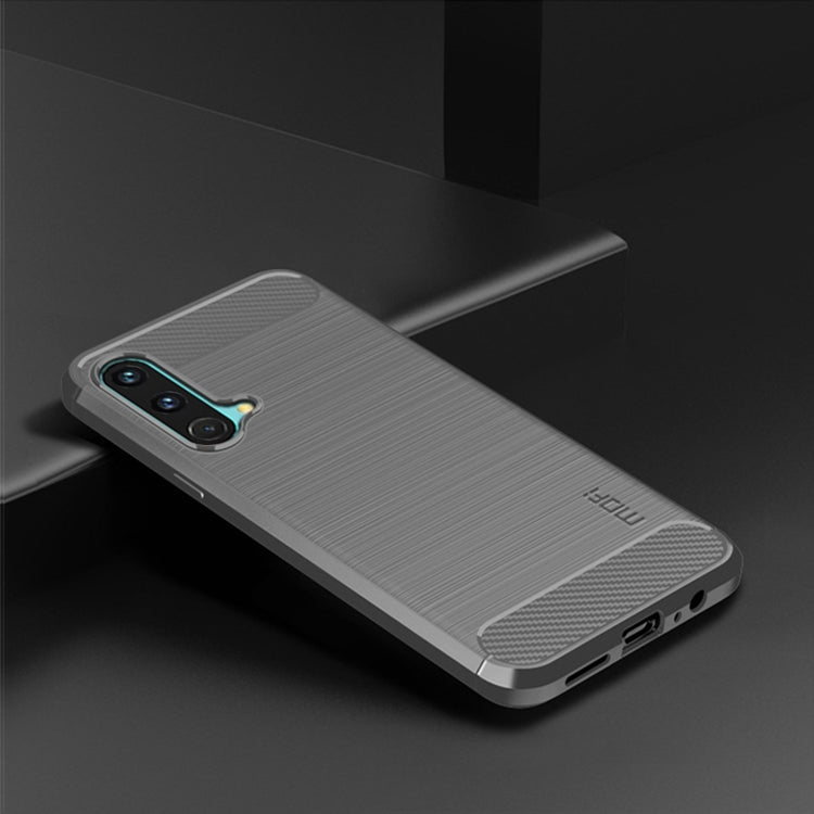 For OnePlus Nord CE 5G MOFI Gentleness Brushed Carbon Fiber Soft TPU Case(Grey)