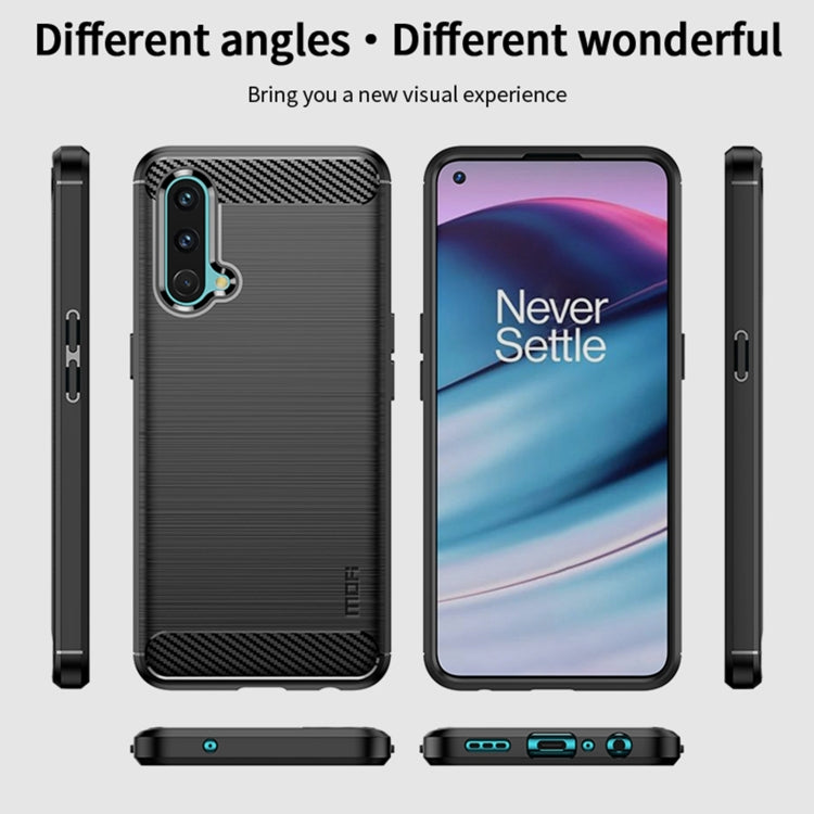 For OnePlus Nord CE 5G MOFI Gentleness Brushed Carbon Fiber Soft TPU Case(Grey)