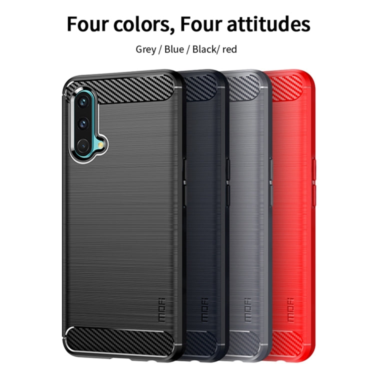 For OnePlus Nord CE 5G MOFI Gentleness Brushed Carbon Fiber Soft TPU Case(Grey)