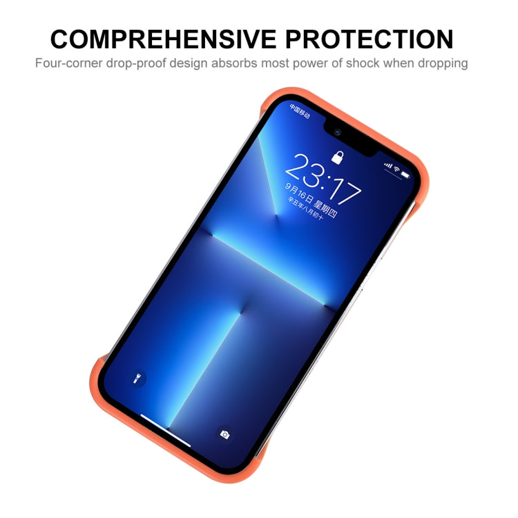 For iPhone 13 Pro Max ENKAY Frameless Hollow Shockproof PC Case (Blue)