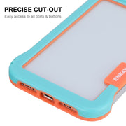 For iPhone 13 Pro Max ENKAY Frameless Hollow Shockproof PC Case (Blue)