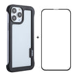 For iPhone 13 Pro Max ENKAY Frameless Hollow PC Case + Glass Film (Black) - iPhone 13 Pro Max Cases by ENKAY | Online Shopping South Africa | PMC TechLife | Buy Now Pay Later Mobicred