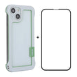 For iPhone 13 ENKAY Frameless Hollow PC Case + Glass Film(White) - iPhone 13 Cases by ENKAY | Online Shopping South Africa | PMC TechLife | Buy Now Pay Later Mobicred
