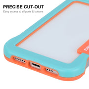For iPhone 13 ENKAY Frameless Hollow PC Case + Glass Film(White)