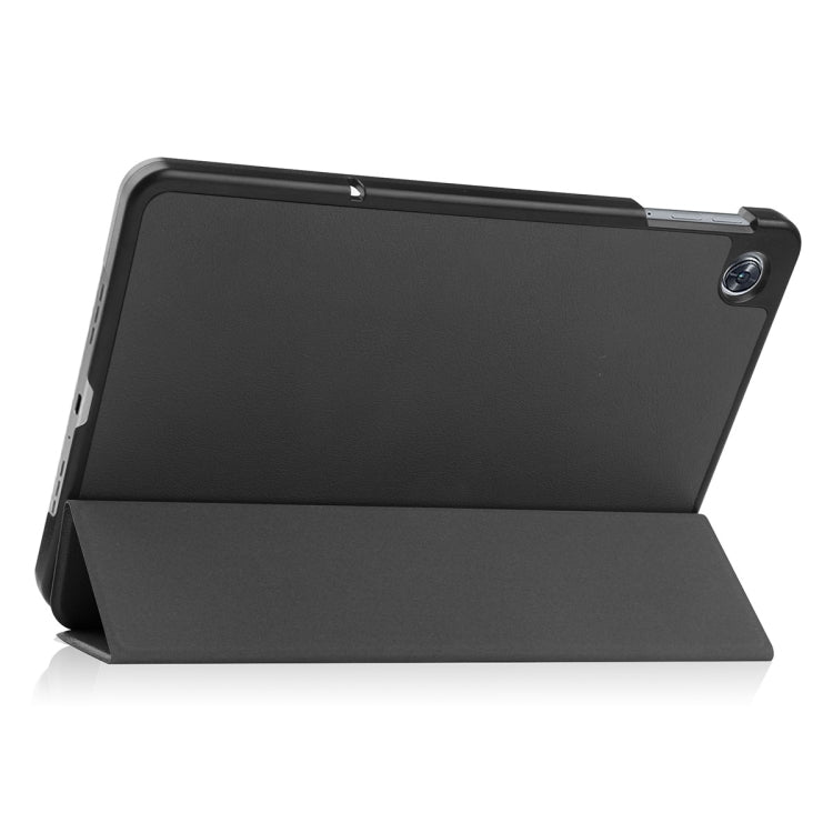 For OPPO Pad Air ENKAY Tri-fold Custer Texture Leather Smart Tablet Case(Black)