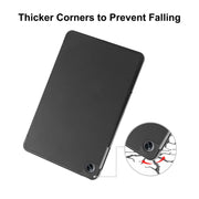 For OPPO Pad Air ENKAY Tri-fold Custer Texture Leather Smart Tablet Case(Black)