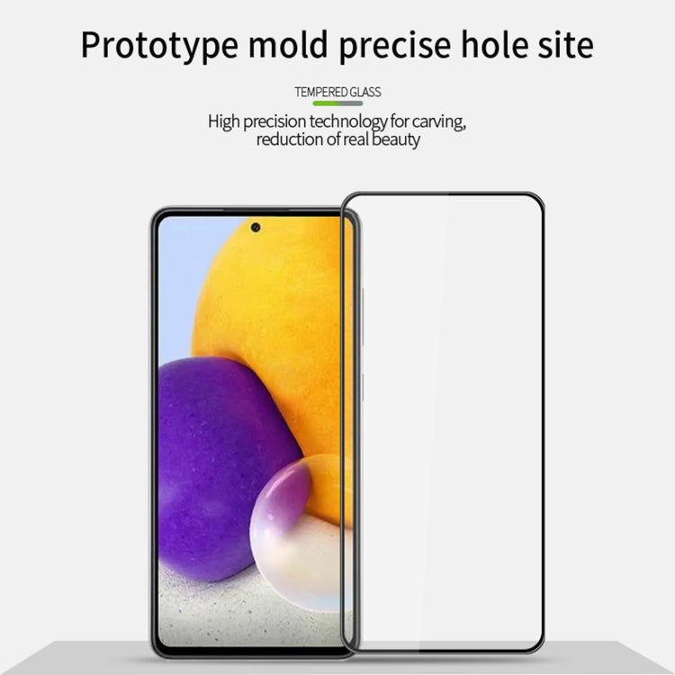 For Samsung Galaxy A73 5G MOFI 9H 3D Explosion-proof Tempered Glass Film(Black)
