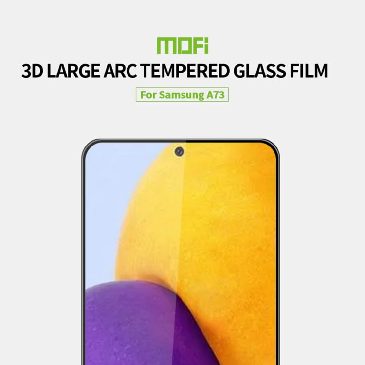 For Samsung Galaxy A73 5G MOFI 9H 3D Explosion-proof Tempered Glass Film(Black)