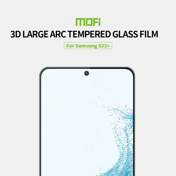 For Samsung Galaxy S22+ 5G MOFI 9H 3D Explosion-proof Tempered Glass Film(Black)