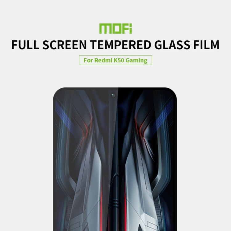 For Xiaomi Redmi K50 Gaming MOFI 9H 2.5D Full Screen Tempered Glass Film(Black)