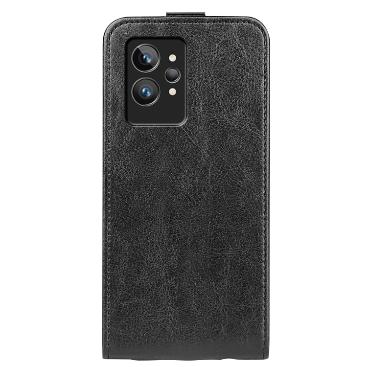 For OPPO Realme GT2 Pro 5G R64 Texture Vertical Flip Leather Phone Case(Black)