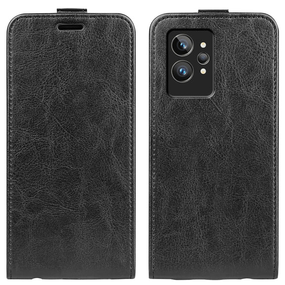 For OPPO Realme GT2 Pro 5G R64 Texture Vertical Flip Leather Phone Case(Black)