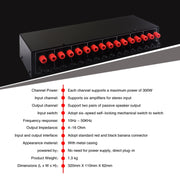 6 In 2 Out 300W Power Amplifier Switcher Loudspeaker Switch Distribute Device