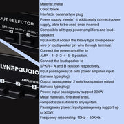 6 In 2 Out 300W Power Amplifier Switcher Loudspeaker Switch Distribute Device