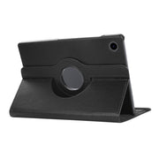 For Samsung Galaxy Tab A8 10.5 2021 X200/X205 ENKAY 360 Degree Rotation Litchi Leather Smart Case(Black)