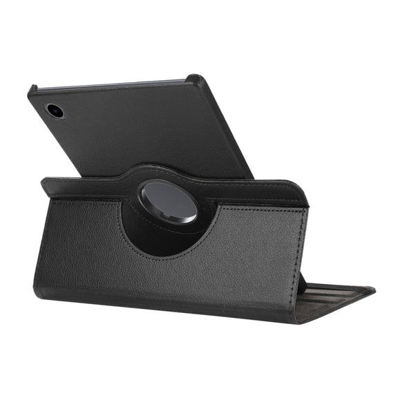 For Samsung Galaxy Tab A8 10.5 2021 X200/X205 ENKAY 360 Degree Rotation Litchi Leather Smart Case(Black)