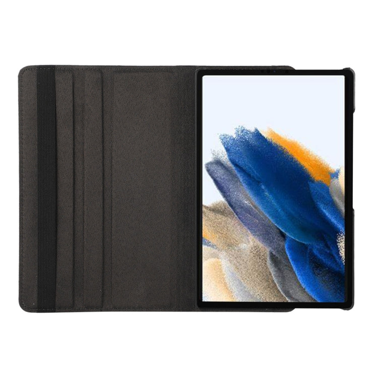 For Samsung Galaxy Tab A8 10.5 2021 X200/X205 ENKAY 360 Degree Rotation Litchi Leather Smart Case(Black)