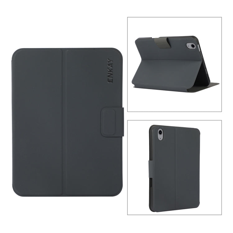 For iPad mini 2024 / mini 6 ENKAY Leather Stand Smart Tablet Case(Black)