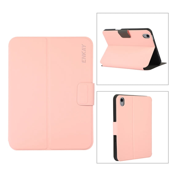 For iPad mini 2024 / mini 6 ENKAY Leather Stand Smart Tablet Case(Pink)