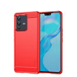 For vivo V23 Pro /S12 Pro MOFI Gentleness Series Brushed Texture Carbon Fiber Soft TPU Phone Case(Red) - vivo Cases by MOFI | Online Shopping South Africa | PMC TechLife
