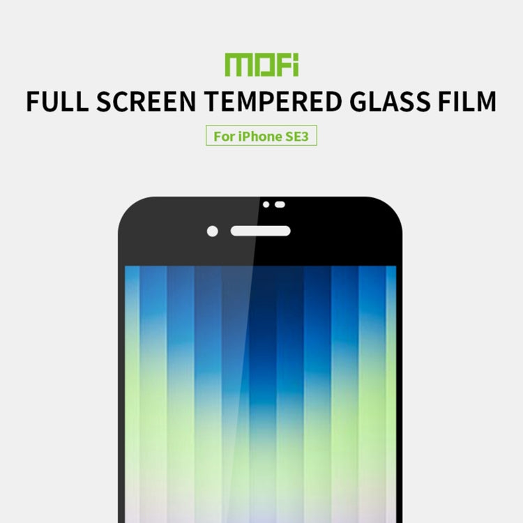 MOFI 9H 2.5D Full Screen Tempered Glass Film For iPhone SE 2022(Black)